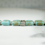 Beachy Turquoise & Sterling Bead Bracelet