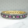 Indian Bangle Encrusted with Diamonds & Rubies