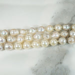 Glamorous Three-Strand Pearl Bracelet with Pearl & Diamond Clasp