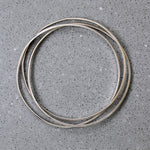 Three Sterling Silver Bangle "Stack" Bracelet