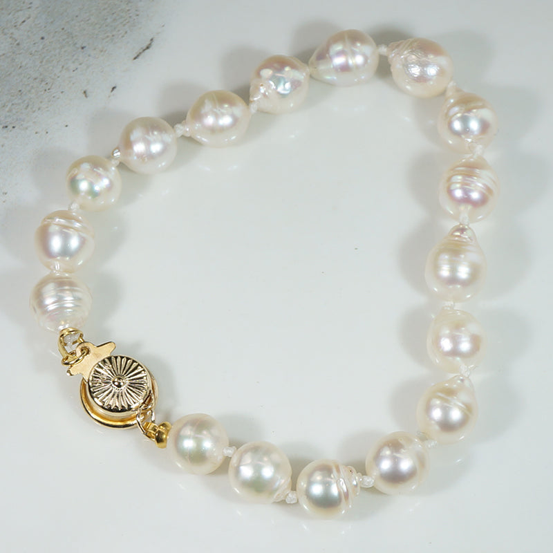 Baroque Cultured Pearl Bracelet with Gold Filled Clasp