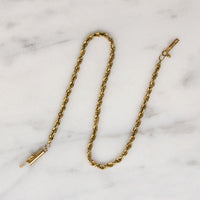 Vintage 14k Gold Twisted Rope Chain Bracelet