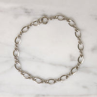 Sterling Silver Twisted Figaro Chain Bracelet