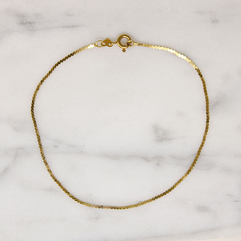 Flirty 14k Gold Serpentine Chain Bracelet