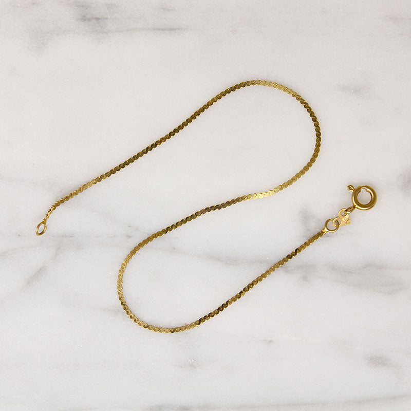 Flirty 14k Gold Serpentine Chain Bracelet