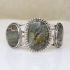 Incredible Green Jasper & 950 Grade Silver Cuff