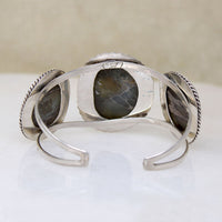 Incredible Green Jasper & 950 Grade Silver Cuff