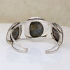 Incredible Green Jasper & 950 Grade Silver Cuff