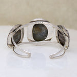 Incredible Green Jasper & 950 Grade Silver Cuff