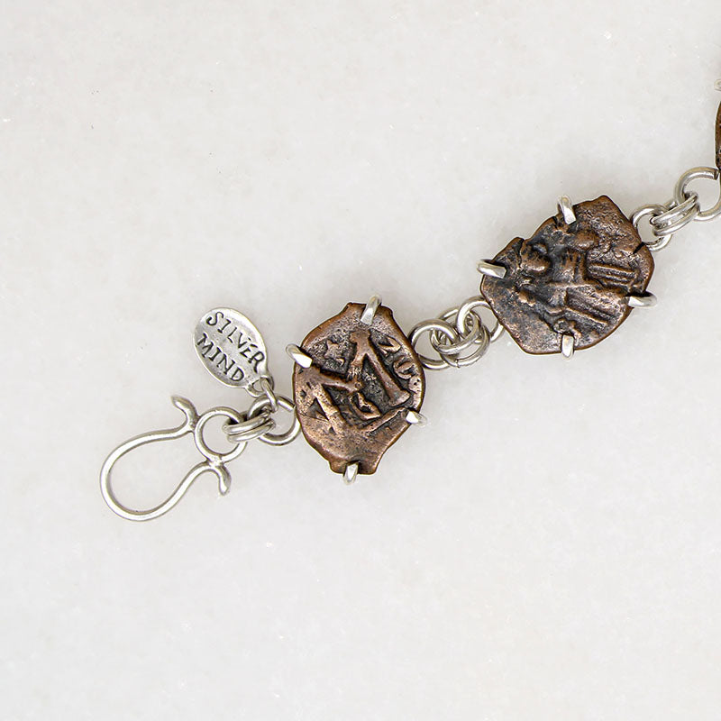 Ancient Bronze Coin Bracelet from Silver Mind