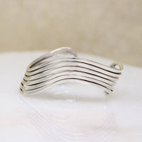 Fluid Sterling Silver Wave Cuff Bracelet