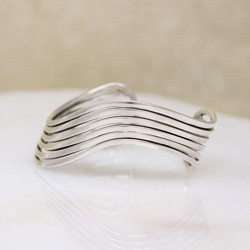 Fluid Sterling Silver Wave Cuff Bracelet