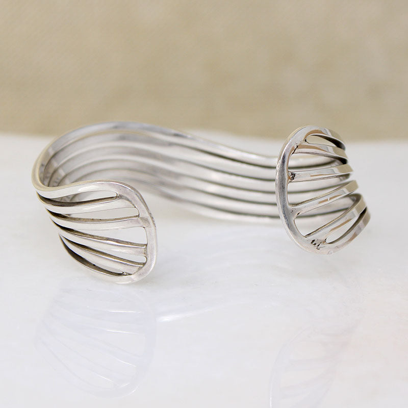 Fluid Sterling Silver Wave Cuff Bracelet