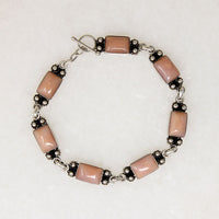Powder Pink Opal & Sterling Silver Bracelet