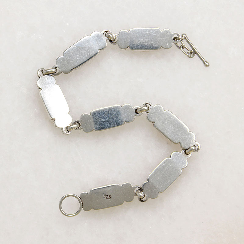Powder Pink Opal & Sterling Silver Bracelet