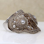 Decadent Siamese Silver Filigree Cuff Bracelet