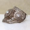 Decadent Siamese Silver Filigree Cuff Bracelet