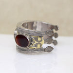 Fire Gilded Silver Uzbeck Cuff with Carnelian