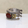 Uzbeck Fire Gilded Silver Cuff with Carnelian