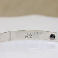 Sterling Rose Bangle Signed NYE