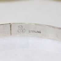 Wheat Motif Sterling Bangle Signed NYE