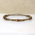 Candy-Striped Silver Gilt Bangle