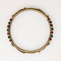 Candy-Striped Silver Gilt Bangle