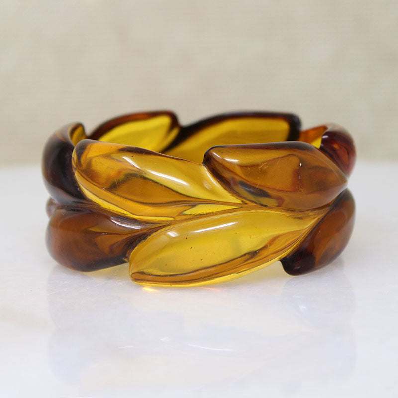 Autumn Leaves Apple Juice Bakelite Bangle