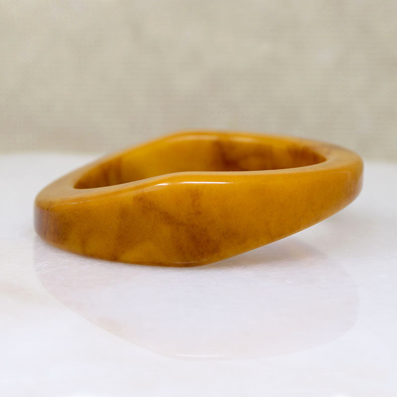 Funky Mid-Century Butterscotch Bakelite Bangle