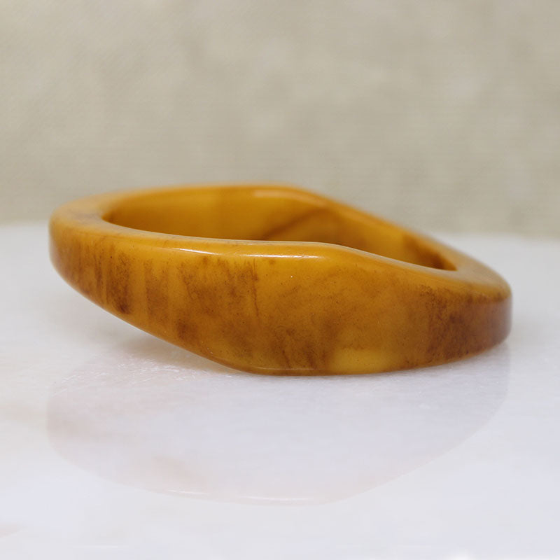 Funky Mid Century Butterscotch Bakelite Bangle