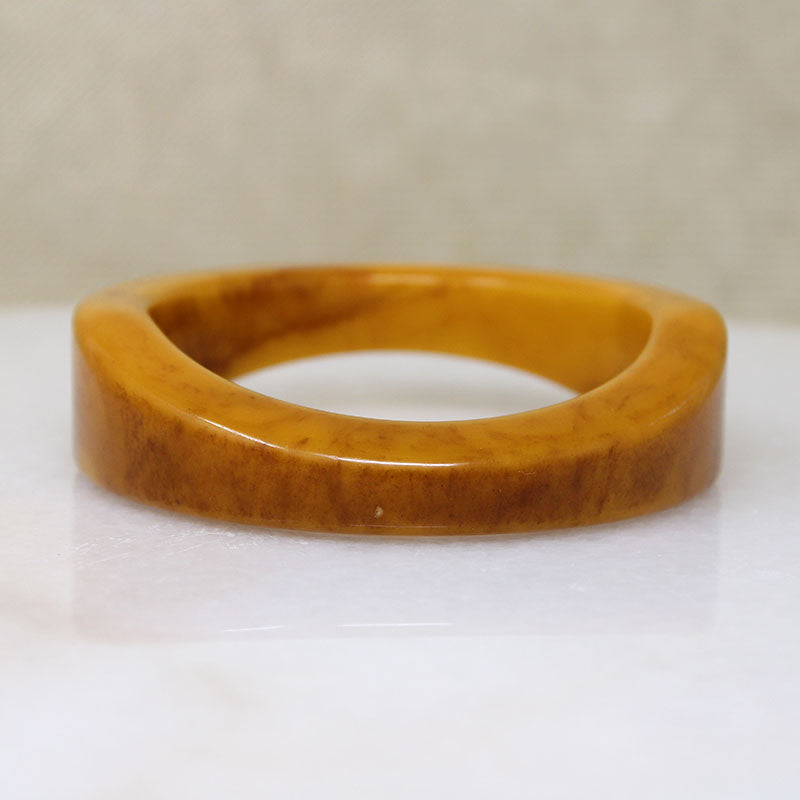 Funky Mid Century Butterscotch Bakelite Bangle