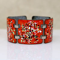 Wild Enameled Copper Bracelet