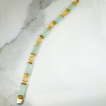 "Good Fortune" Chinese Jade & 14k Gold Bracelet