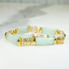 "Good Fortune" Chinese Jade & 14k Gold Bracelet