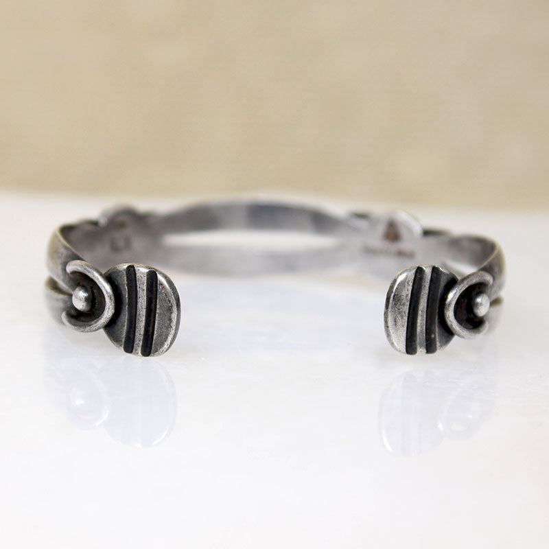 Mexican Modernist Silver Cuff by Melendez