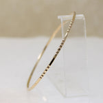 Dainty Retro 14k Gold Bangle Bracelet
