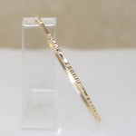 Dainty Retro 14k Gold Bangle Bracelet