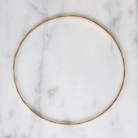 Retro 14k Gold Bangle with Zigzag Pattern