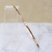 Pretty Little Flower Engraved 14k Gold Bangle