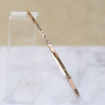 Pretty Little Flower Engraved 14k Gold Bangle