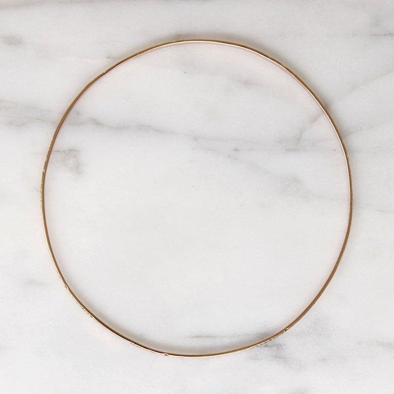 Pretty Little Flower Engraved 14k Gold Bangle
