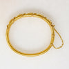 Five Old Mine Cut Diamonds in 14k Gold Victorian Bangle