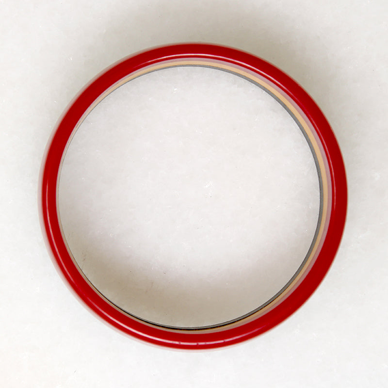 Graphic Red, Yellow & Black Striped Bakelite Bangle