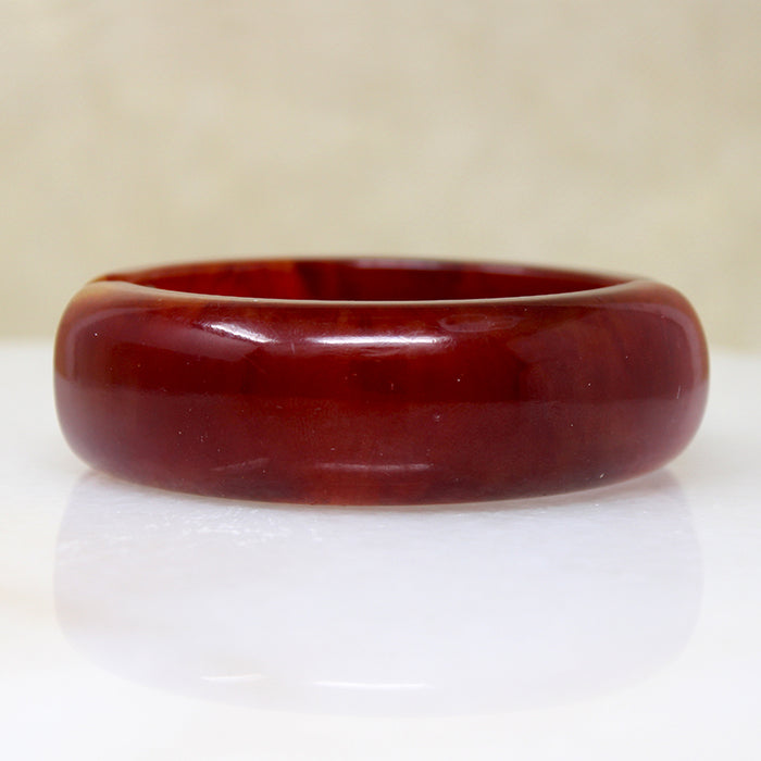 Chubby Chestnut-Colored Bakelite Clamper Bracelet