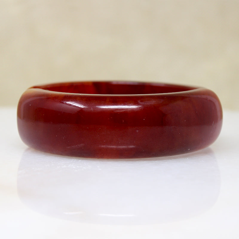 Chubby Chestnut-Colored Bakelite Clamper Bracelet