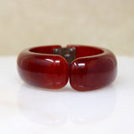 Chubby Chestnut-Colored Bakelite Clamper Bracelet