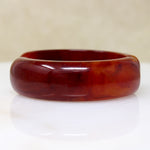 Chubby Chestnut-Colored Bakelite Clamper Bracelet