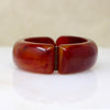 Chubby Chestnut-Colored Bakelite Clamper Bracelet