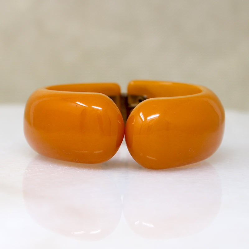 Butterscotch-Colored Bakelite Clamper Bracelet