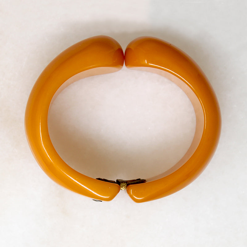 Butterscotch-Colored Bakelite Clamper Bracelet